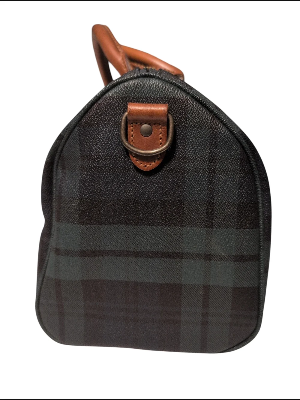 Polo by Ralph Lauren Doc Mini Boston Plaid Duffel Preloved Vintage Handbag Brush
